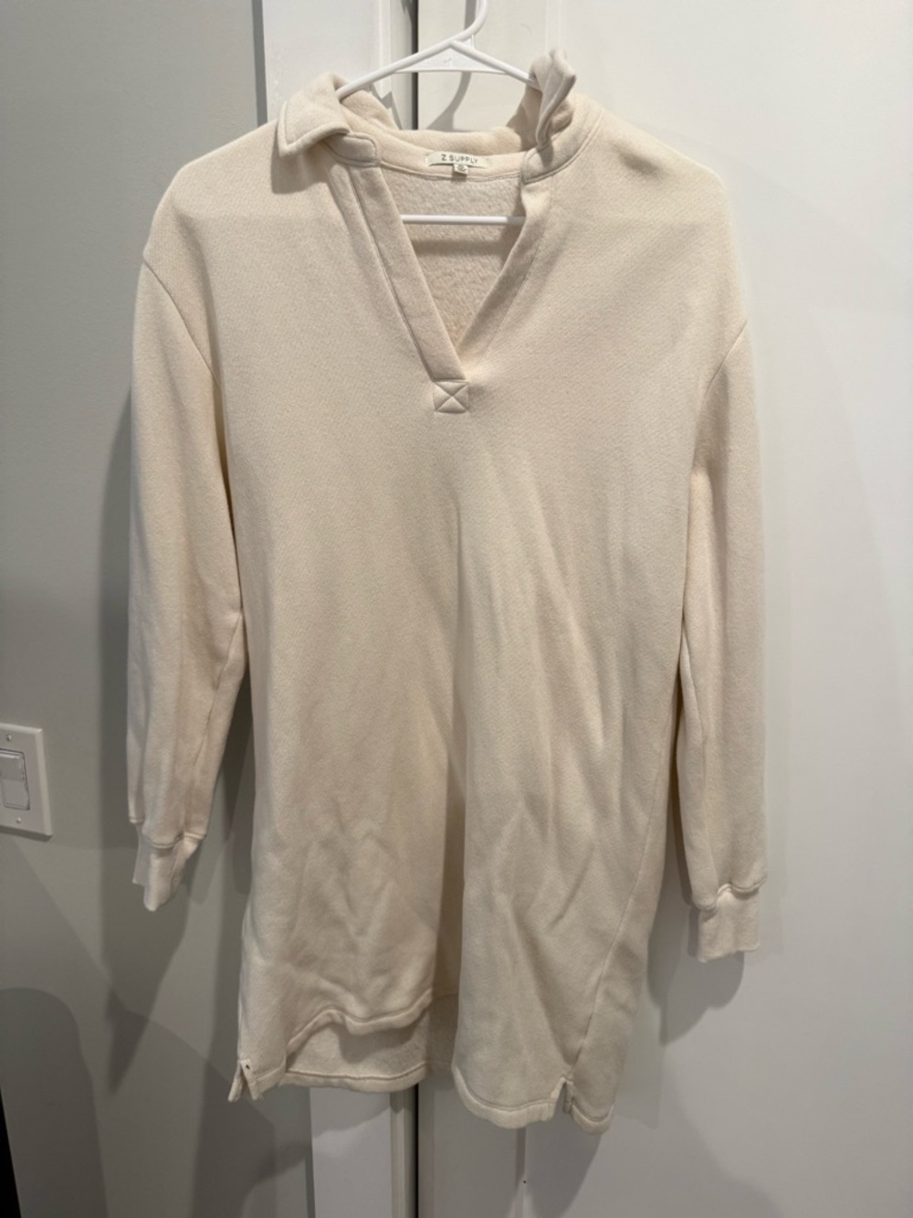 Z Supply Women’s Long Sleeve Sweater dress in Cream